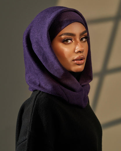 Two Pieces Hijab - Dark Violet