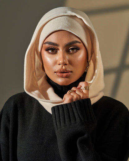 Two Pieces Hijab - Beige