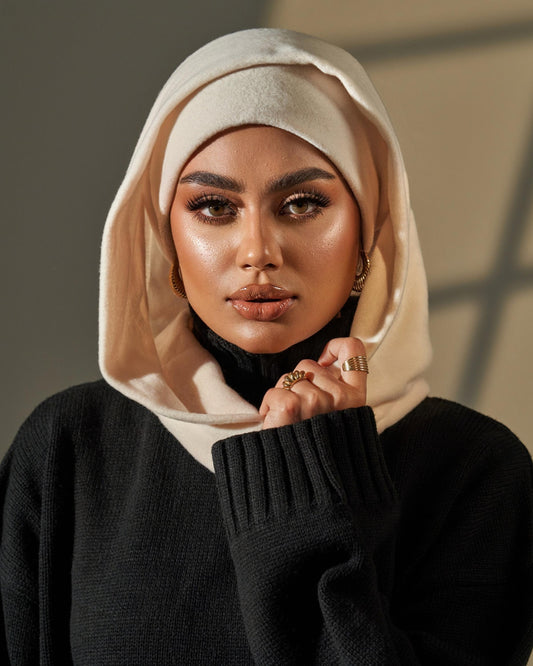 Two Pieces Hijab - Beige