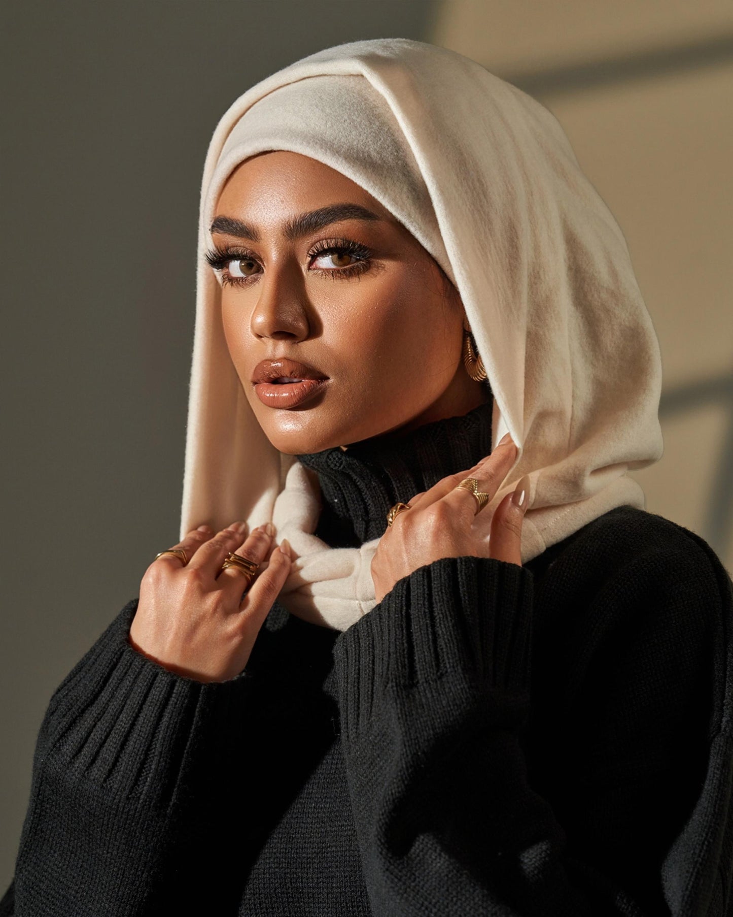 Two Pieces Hijab - Beige