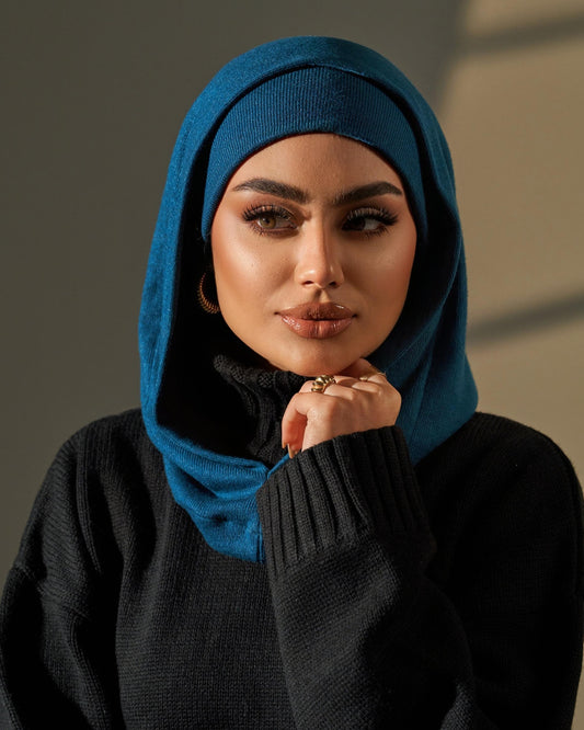 Two Pieces Hijab - Blue