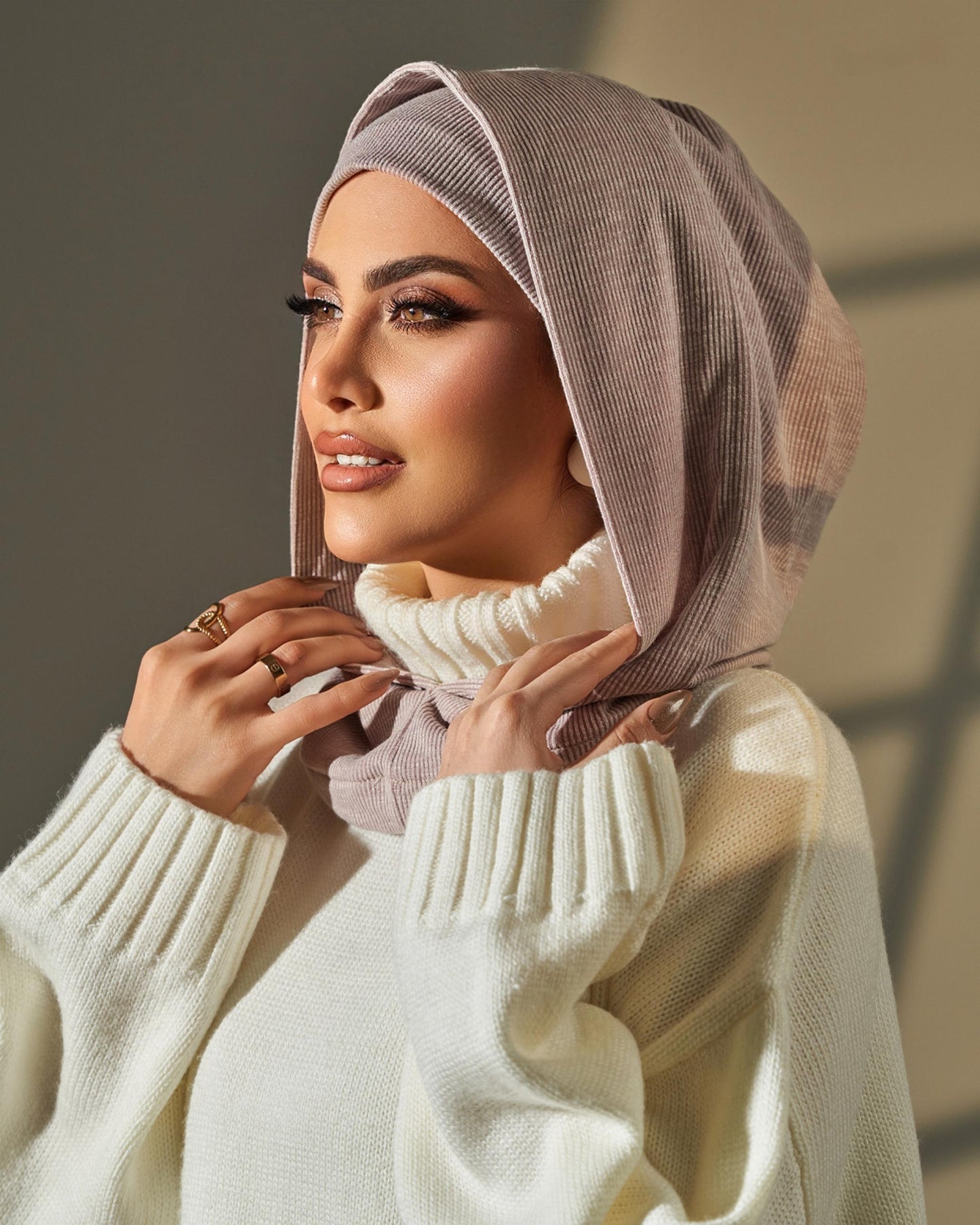 Two Pieces Hijab - Nude Pink