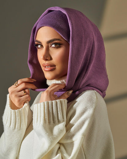Two Pieces Hijab  - Light Violet