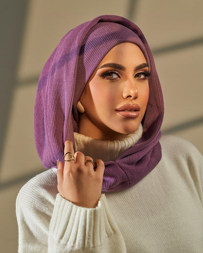 Two Pieces Hijab  - Light Violet