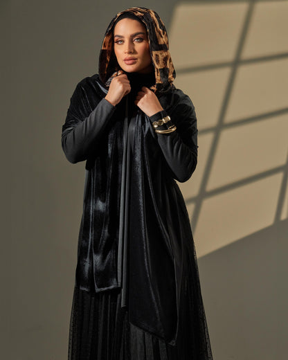 Shawl - Black and Brown