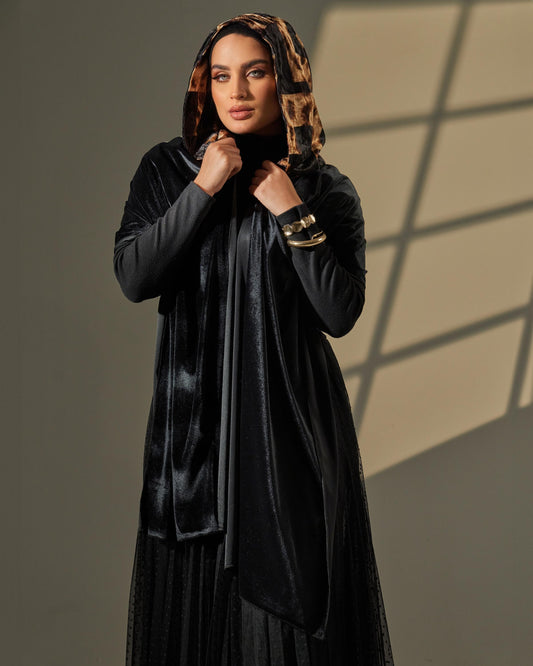 Shawl - Black and Brown