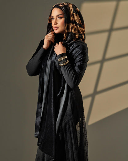 Shawl - Black and Brown