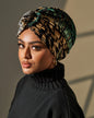 Turban Velvet- Gold Black Green