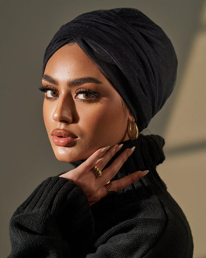 Turban Tulle - Black