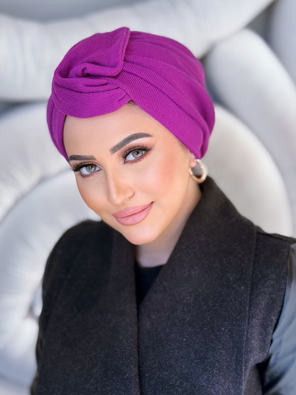 Wool - Fuchsia Turban