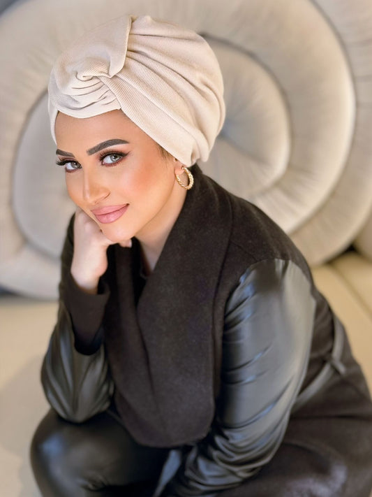 Wool - Beige Turban