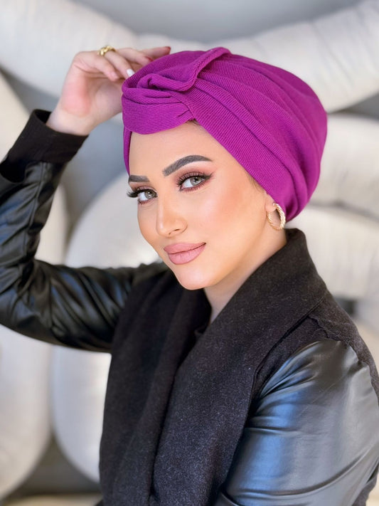 Wool - Fuchsia Turban