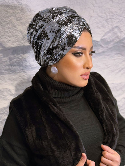 Formal - Snake Print Black & Silver