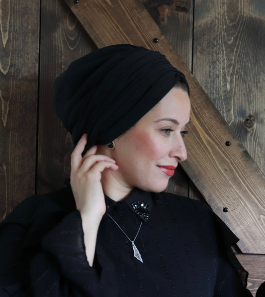Black Cotton Turban